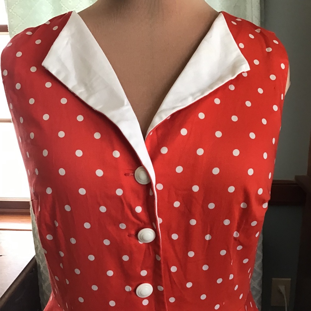 Joe Browns red polka dot dress,  US 12